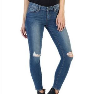 Paige Verdugo Ripped Mid-Rise Skinny Ankle Jeans